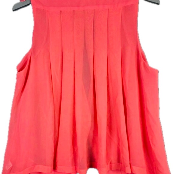 Belle Sky Vibrant Coral Sleeveless Blazer / Vest - Picture 5 of 11